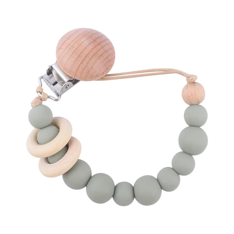 Colorful Baby Silicone Pacifier Chain – Safe & Chewable Clip