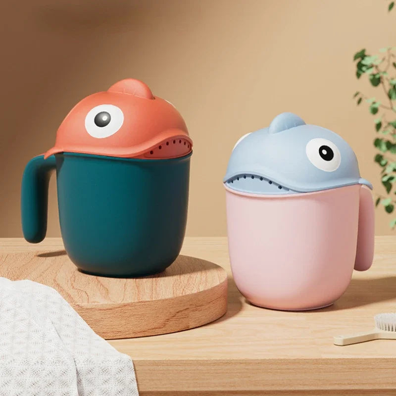Adorable Shark Shower Cup – Gentle Rinse for Kids