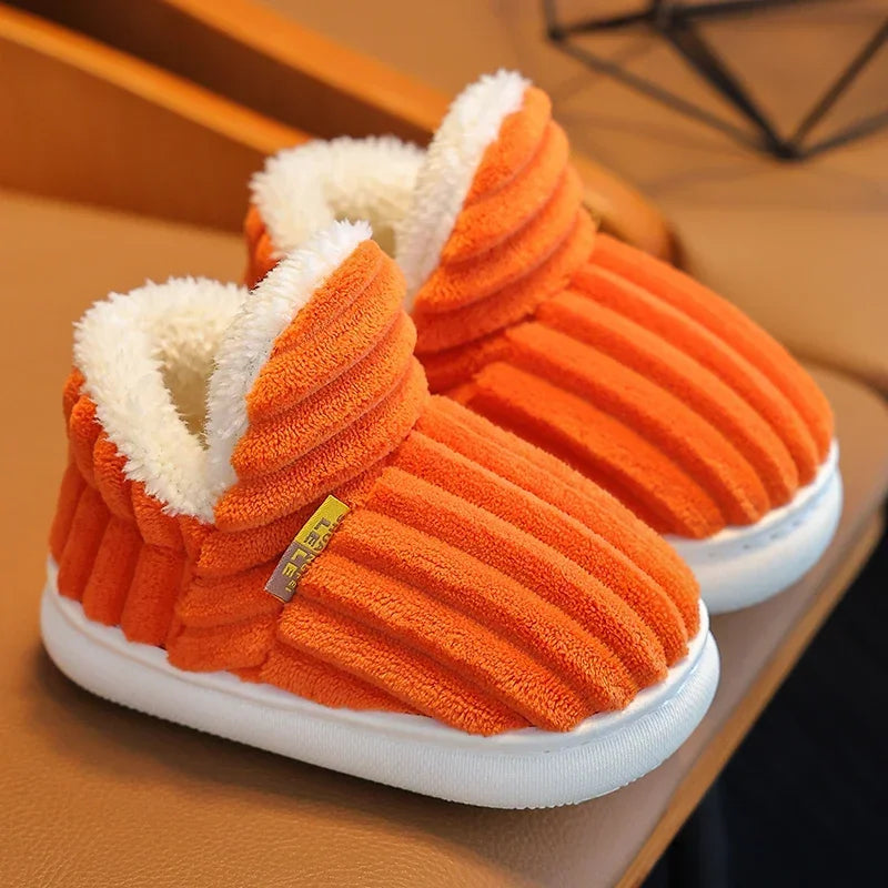 Orange Plush Shoes