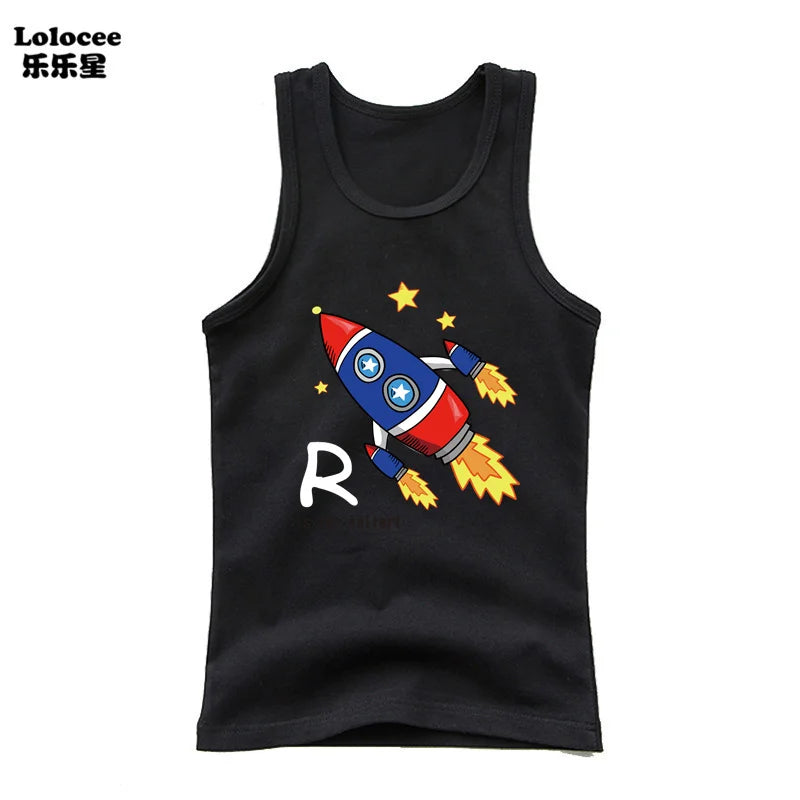 Stylish Kids Cotton Sleeveless T-Shirt – 4-Pack Summer Set