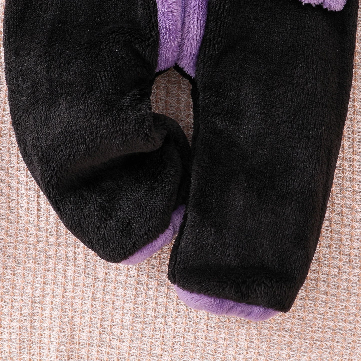 Black Cat Fleece Jumpsuit Costume – Toddler Baby Romper Halloween