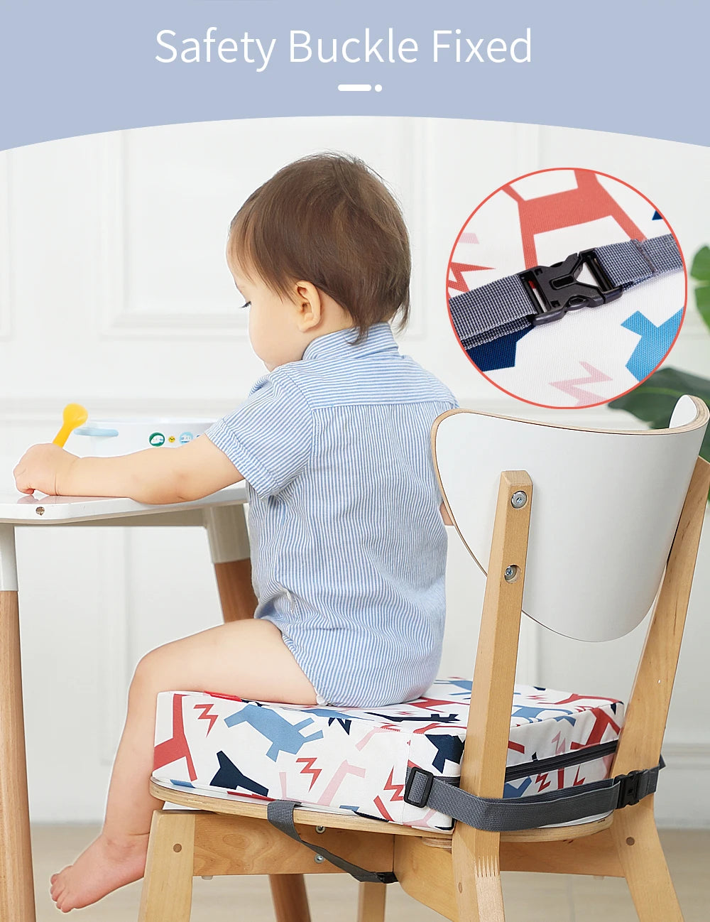 Children Kids Increased Booster Seat Cushion Pad Pillow Baby Dining High Chair Seat Cushions Adjustable Removable Baby Safety