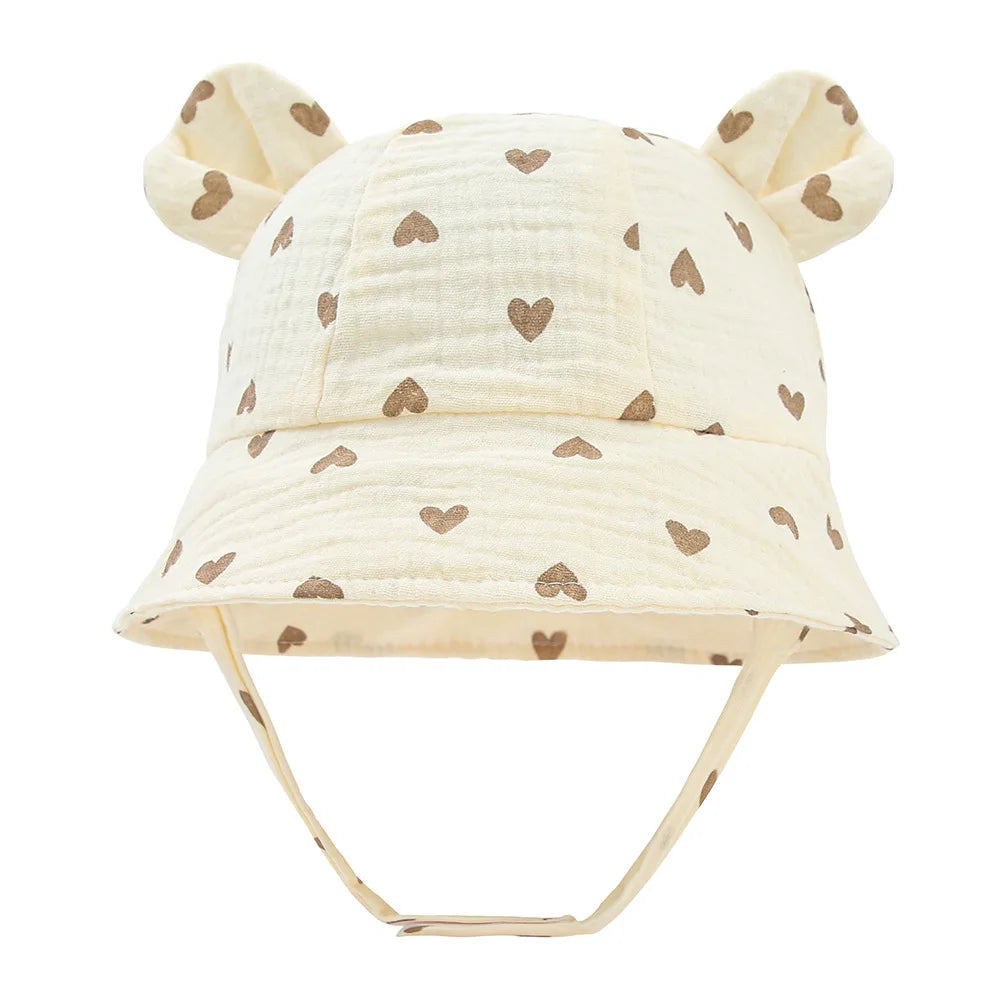 Charming Kids Summer Hat with Bear Ears