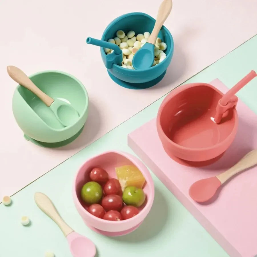 Worry-free Bowl with Suction + Spoon