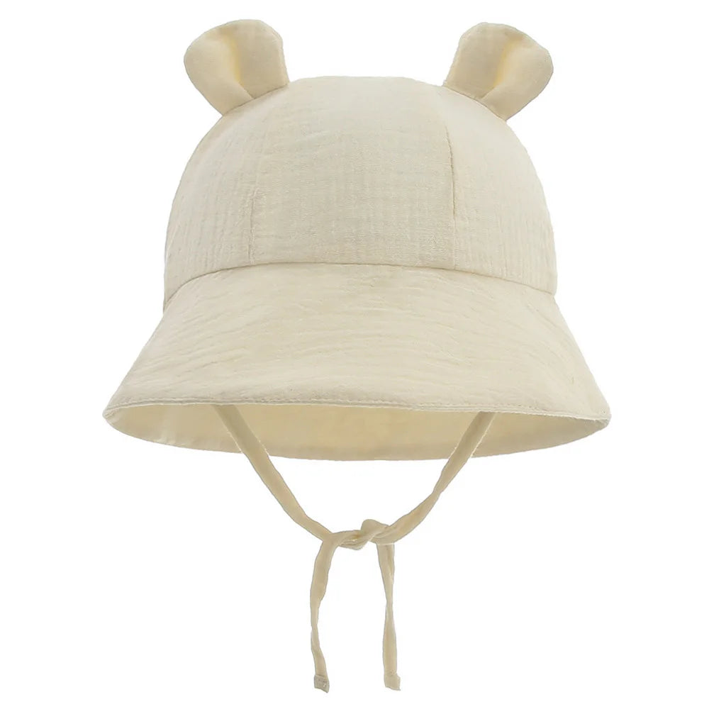 Charming Kids Summer Hat with Bear Ears