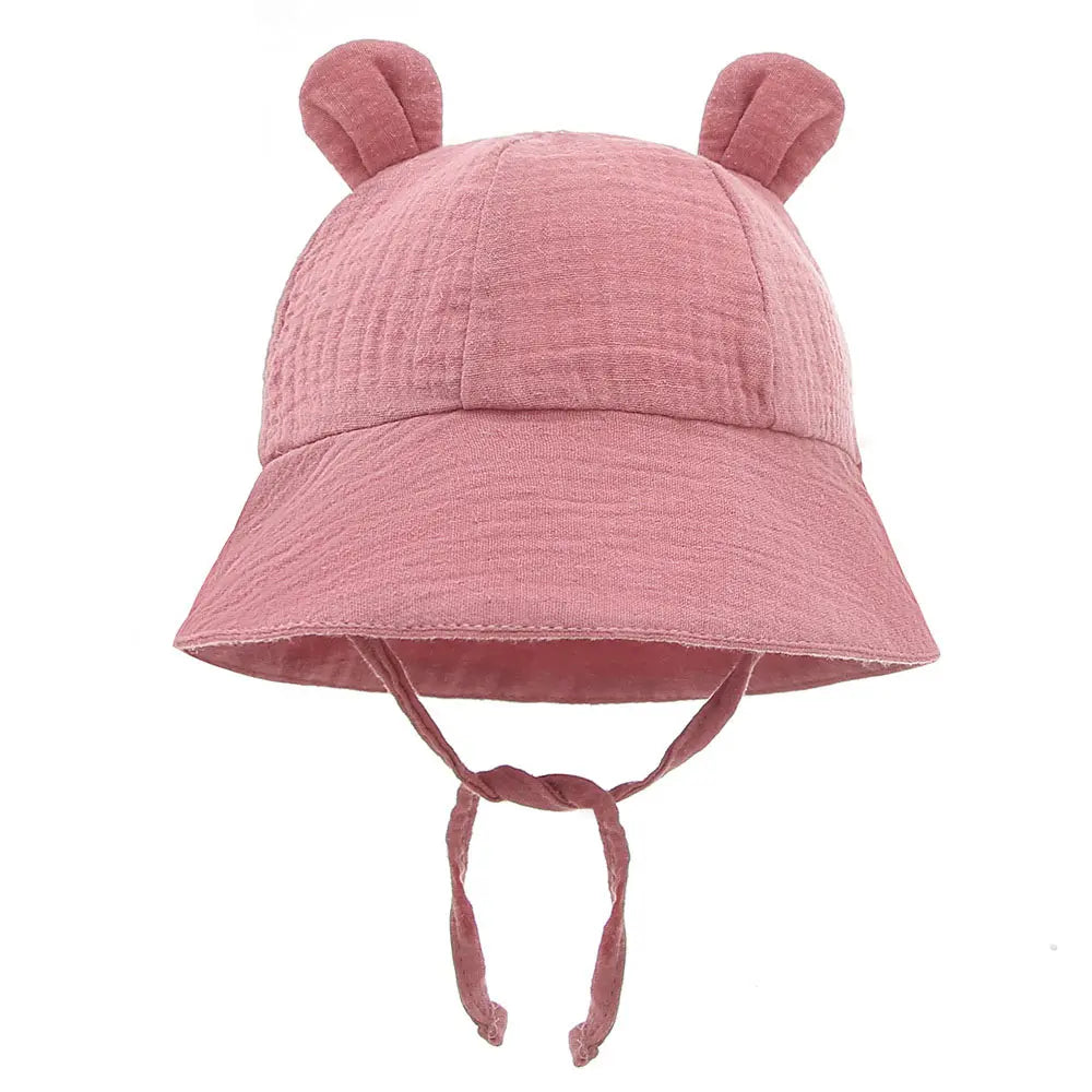Charming Kids Summer Hat with Bear Ears