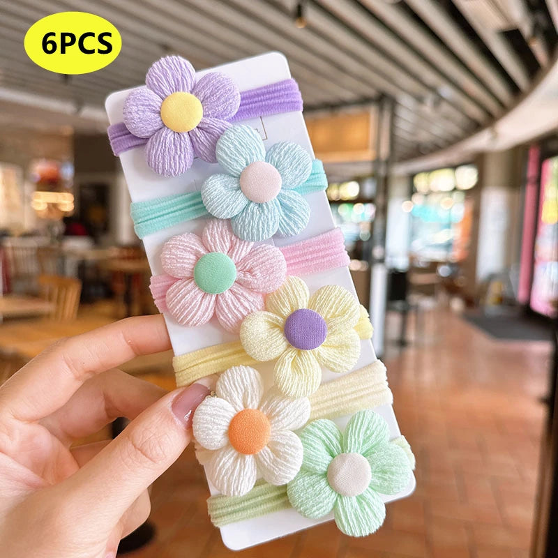Charming Flowers Hair Bands Set – Perfect for Toddlers