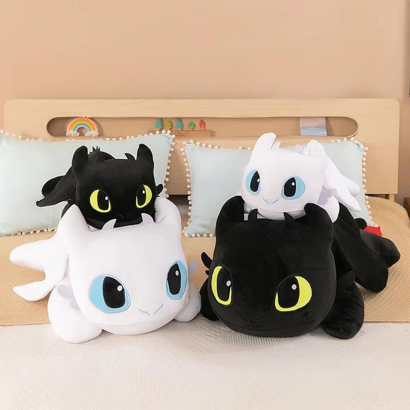 Adorable Plush Dragon Toys – Soft Night & Light Fury Set