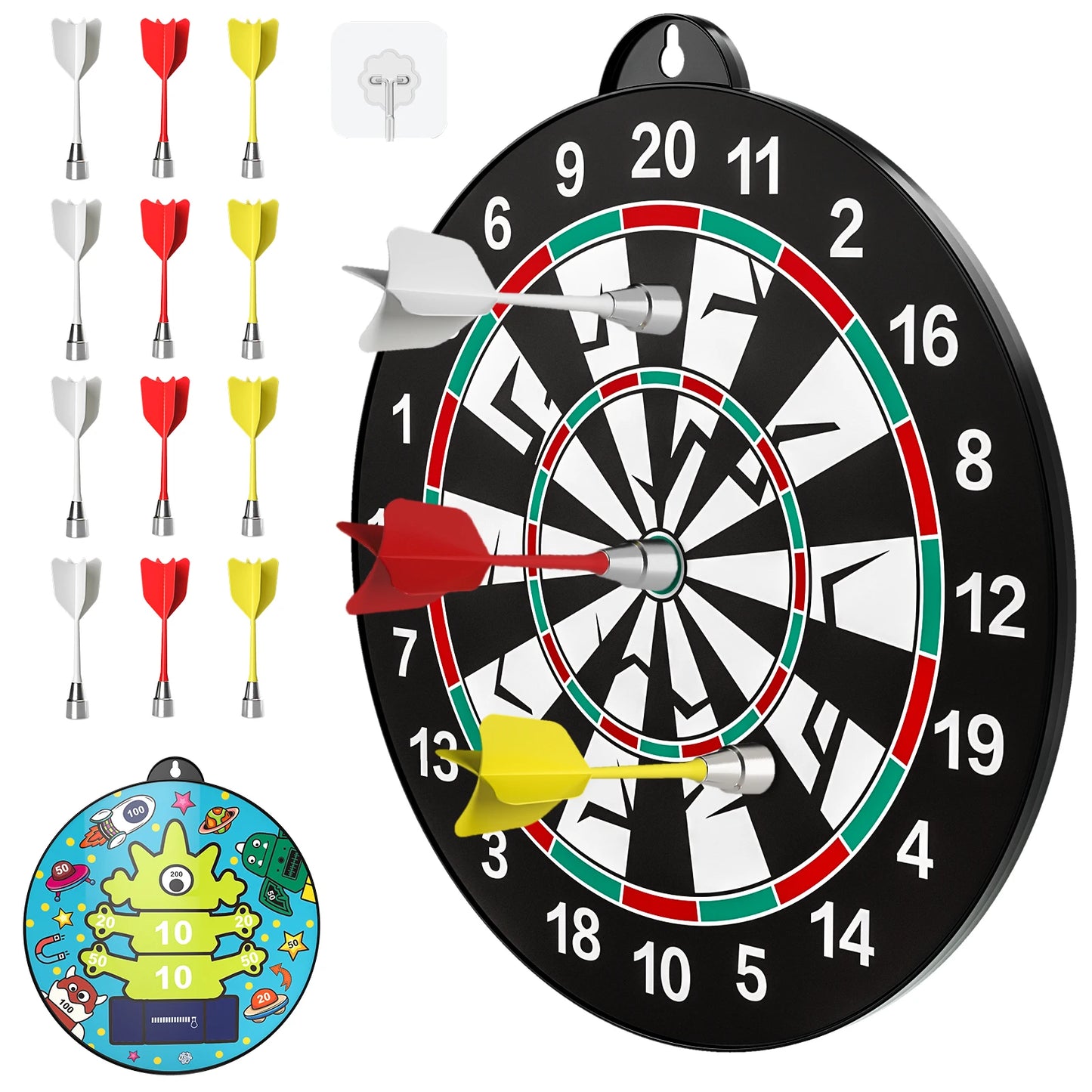 Double Sided Magnetic Dart Board for Kids