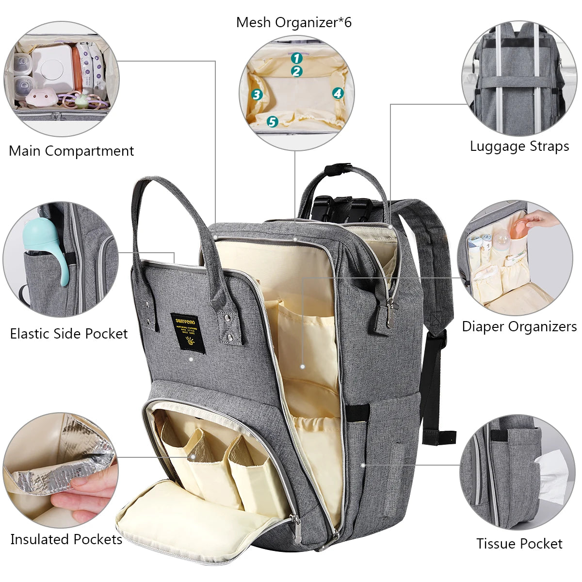 Diaper Bag Backpack for Parents