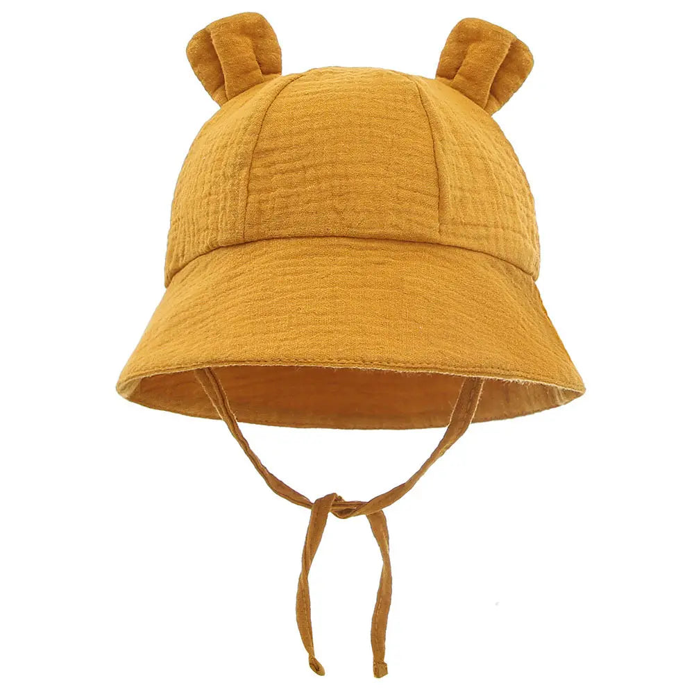 Charming Kids Summer Hat with Bear Ears