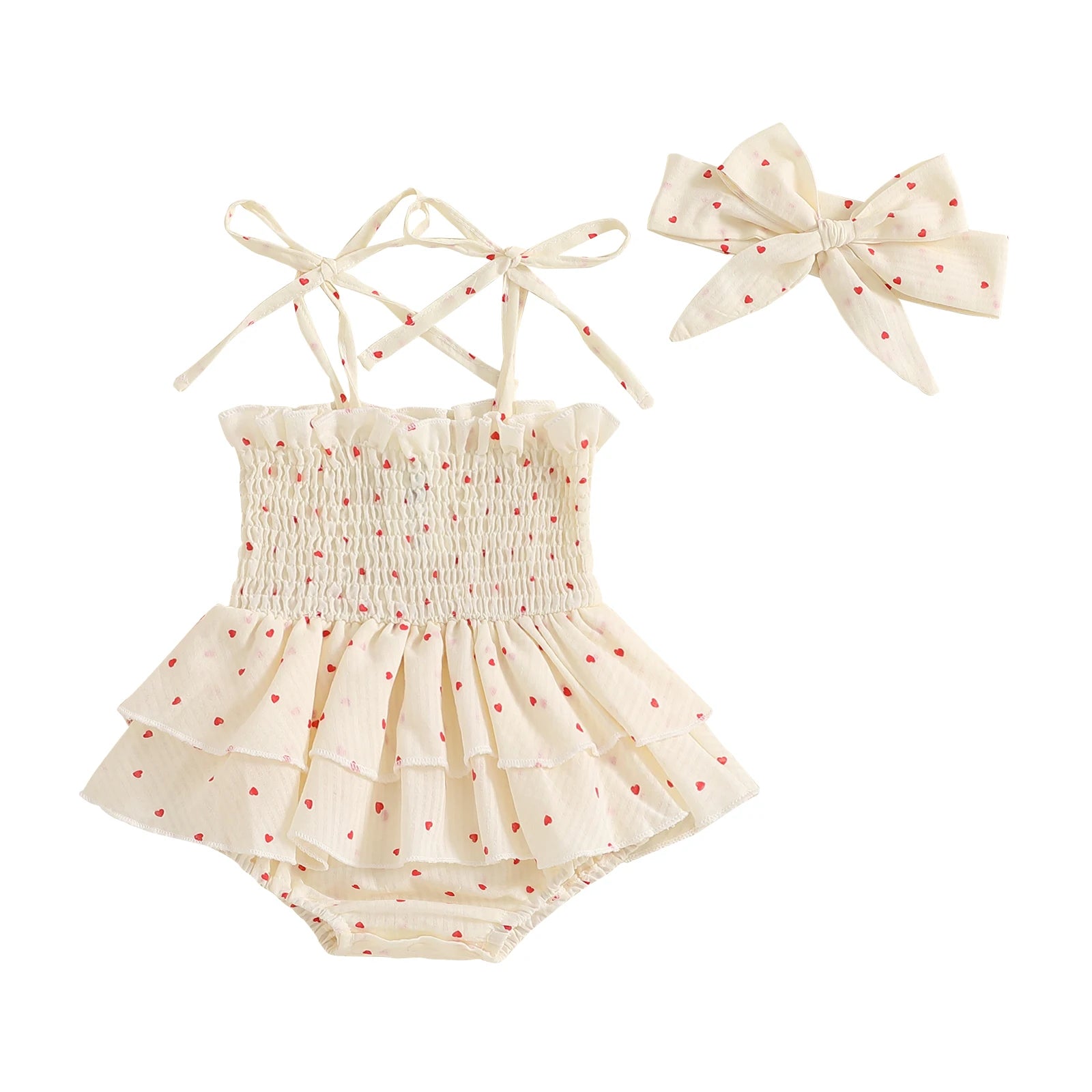 Adorable Baby Princess Dress with Hairband – Summer Ruffle Set