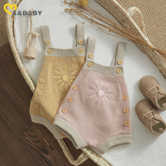 Adorable Pink Knitted Romper for Babies – Soft & Stylish
