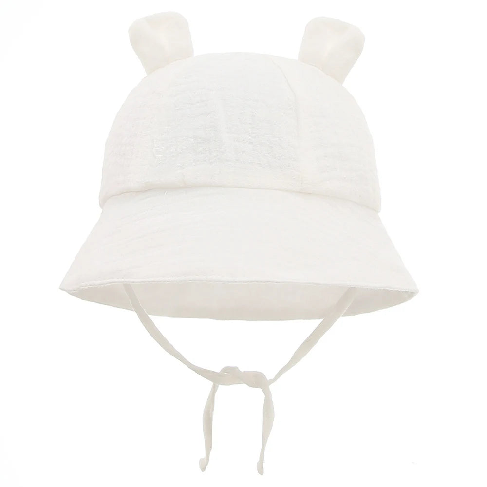 Charming Kids Summer Hat with Bear Ears