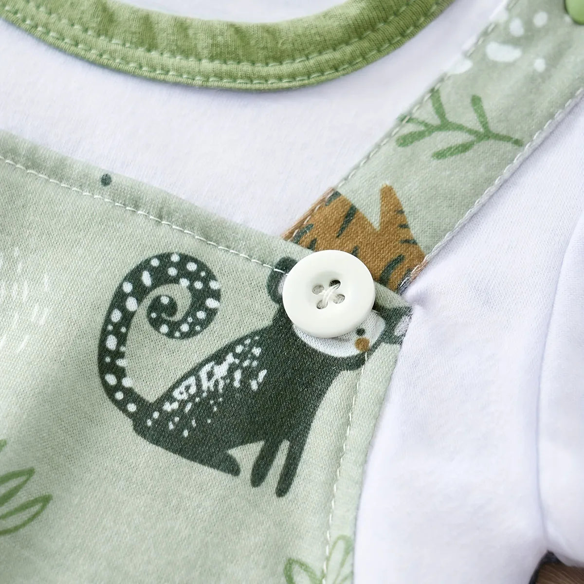Adorable Jungle Print Baby Romper – Soft & Stylish Outfit
