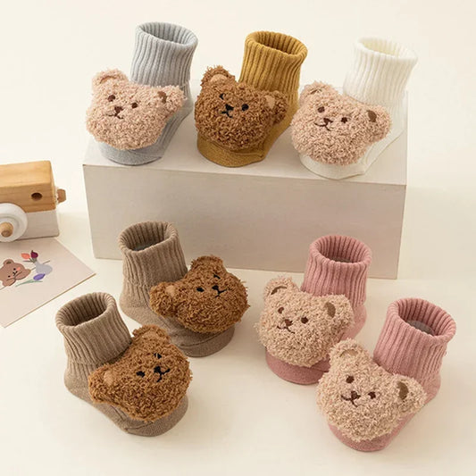 Cozy Baby Bear Socks – Soft, Cute & Non-Slip Comfort