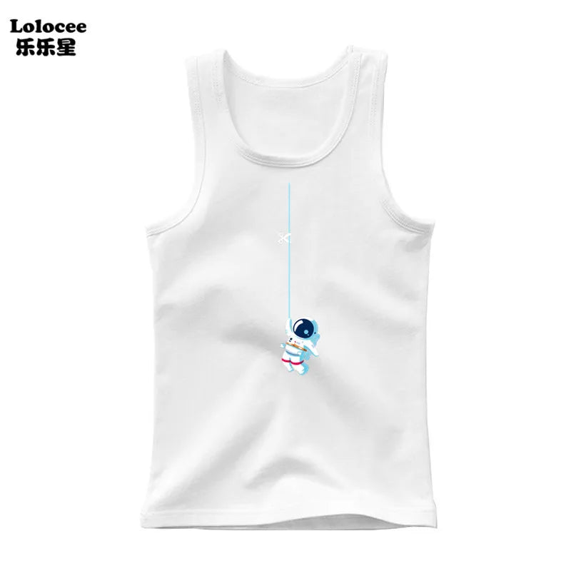 Stylish Kids Cotton Sleeveless T-Shirt – 4-Pack Summer Set