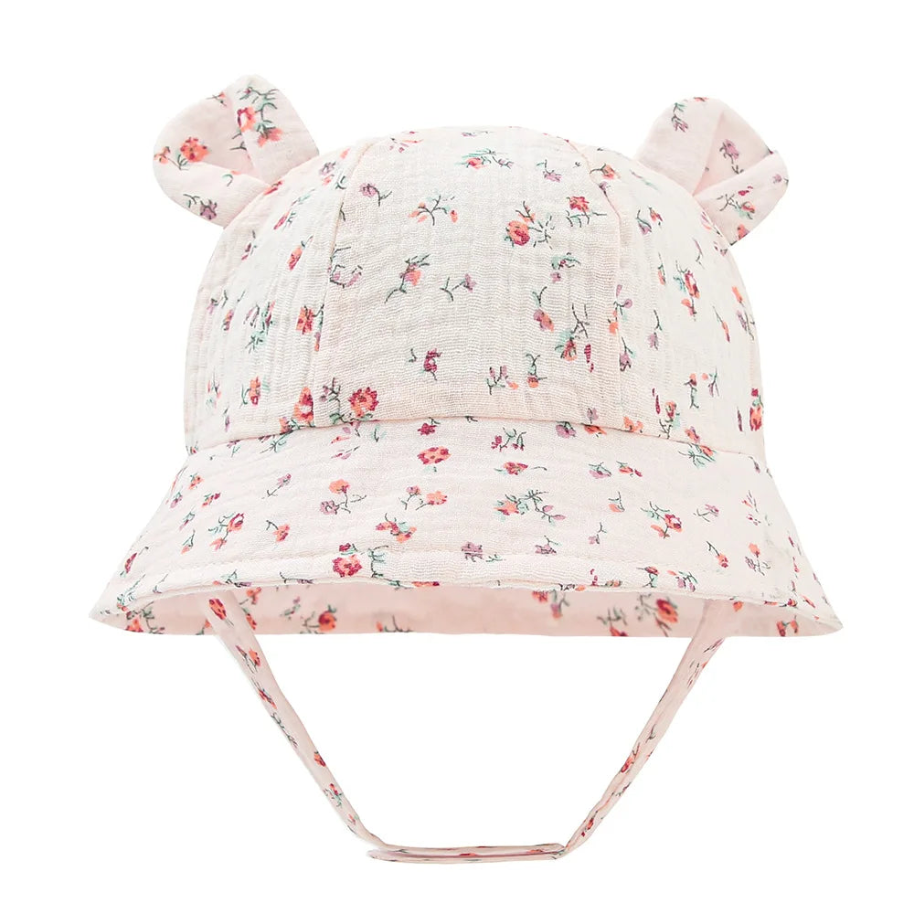 Charming Kids Summer Hat with Bear Ears
