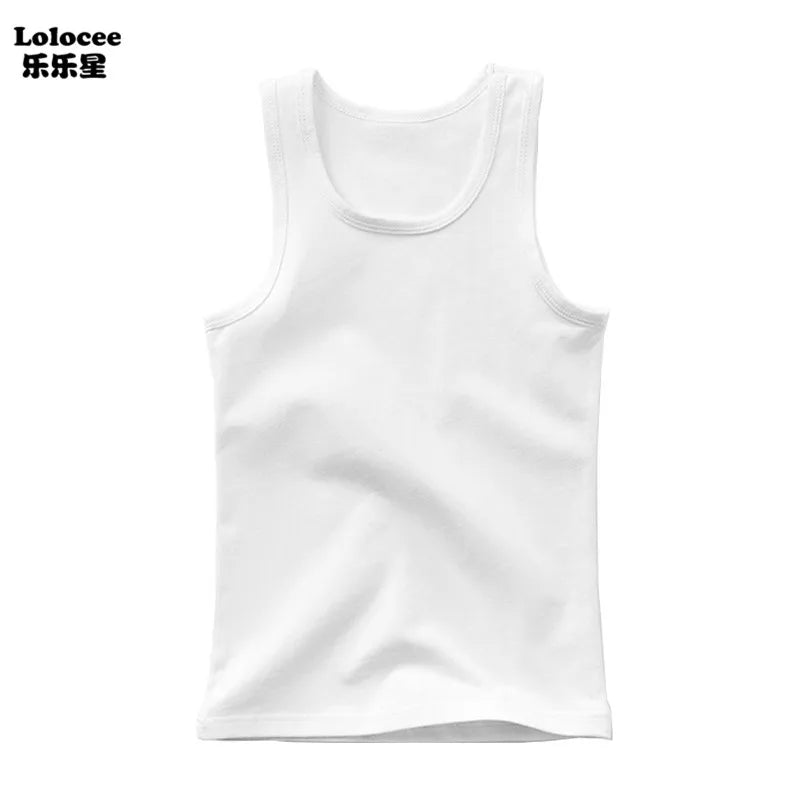 Stylish Kids Cotton Sleeveless T-Shirt – 4-Pack Summer Set