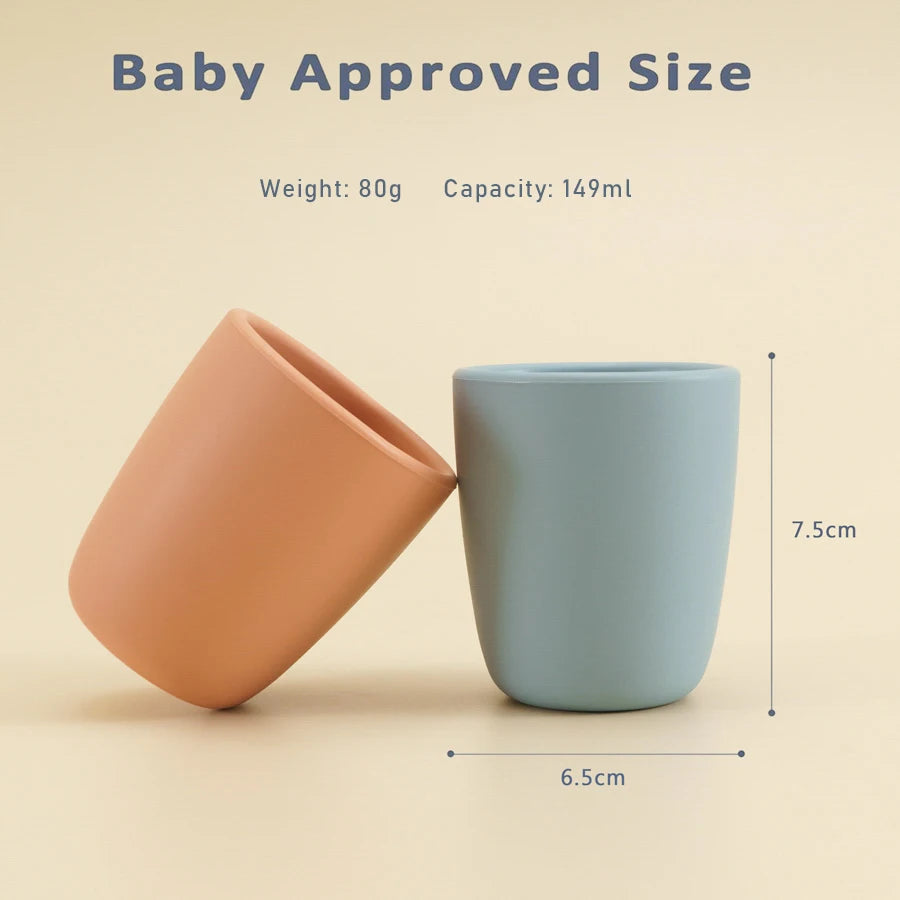 Baby Silicone Cup Baby Learn To Drink Cup Kids Feeding Cup Infant Toddler Tableware Bottle Cup Feeding Accessories