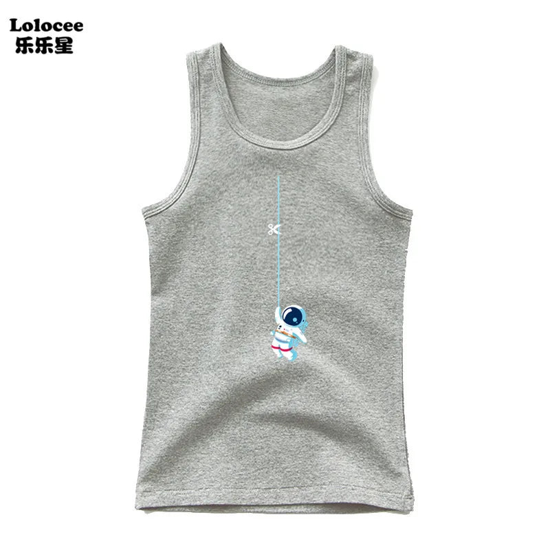 Stylish Kids Cotton Sleeveless T-Shirt – 4-Pack Summer Set
