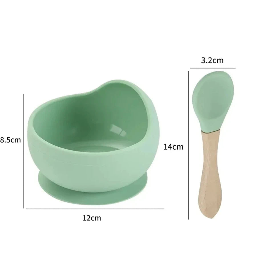 Worry-free Bowl with Suction + Spoon