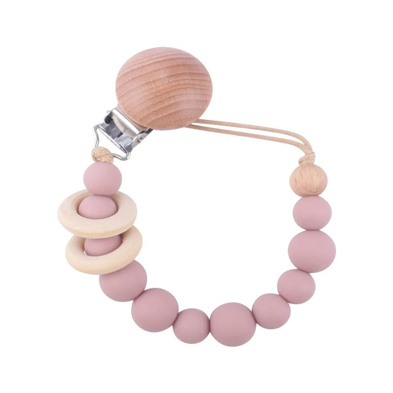 Colorful Baby Silicone Pacifier Chain – Safe & Chewable Clip