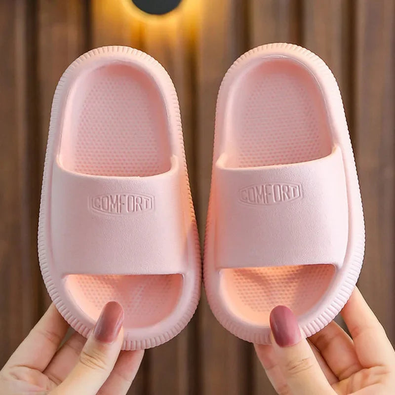 Pink Kids Casual Slippers