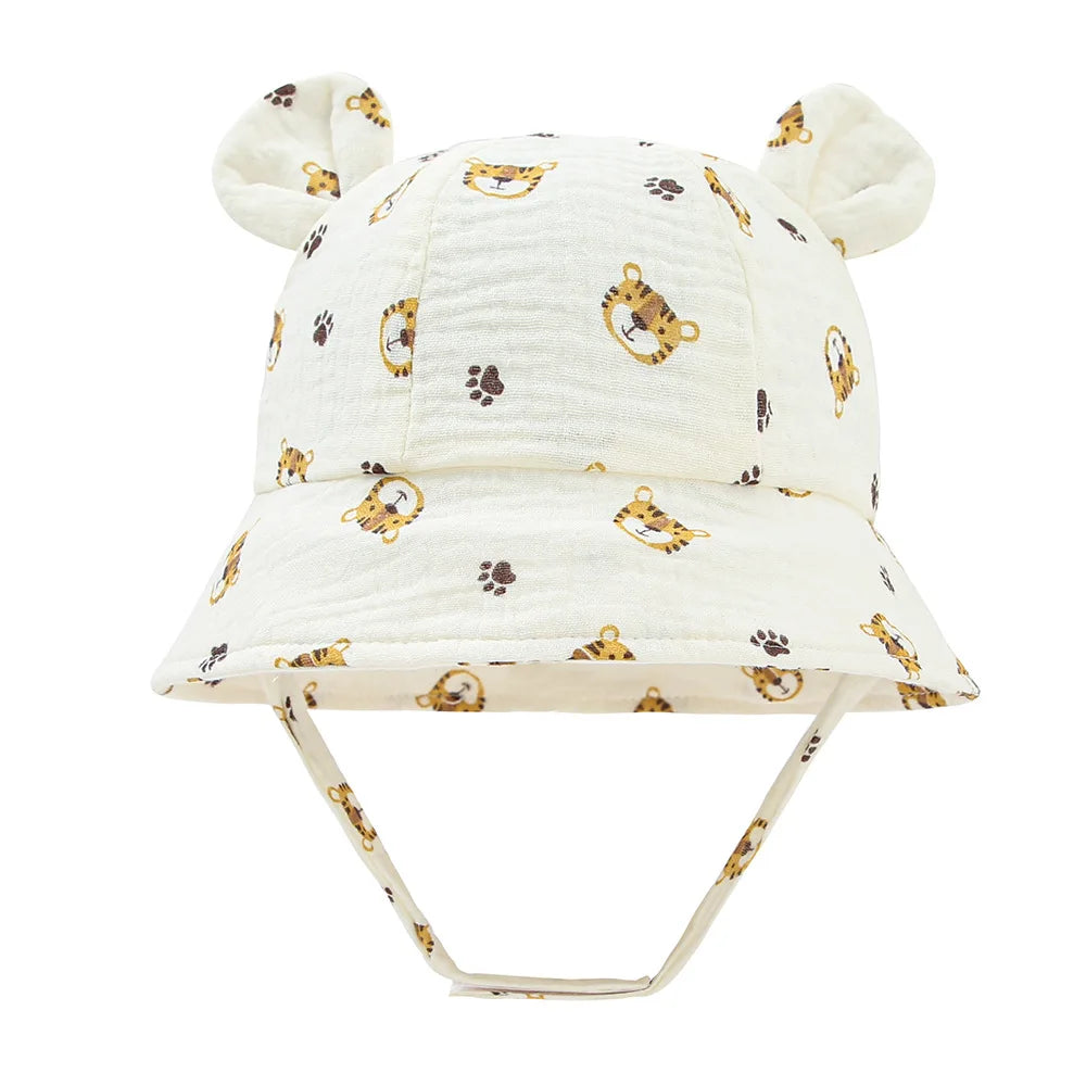 Charming Kids Summer Hat with Bear Ears