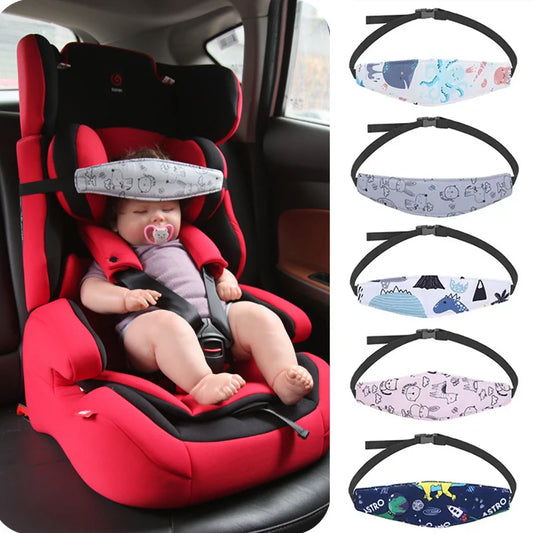 Baby Carseat Head Support Adjustable Infant Stroller Neck Relief Strap Pillow Fastening Belt Headrest  Toddler Sleep Positioner