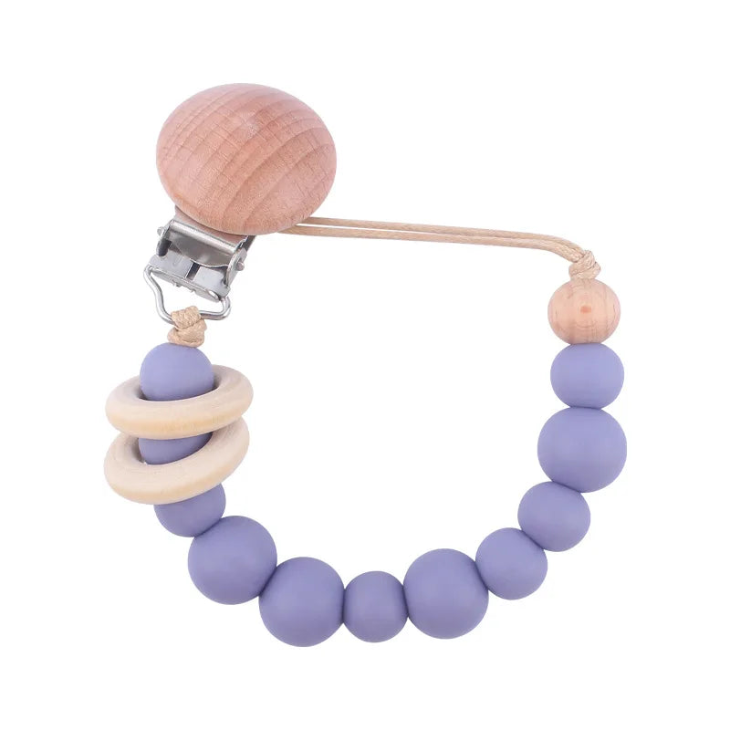 Colorful Baby Silicone Pacifier Chain – Safe & Chewable Clip