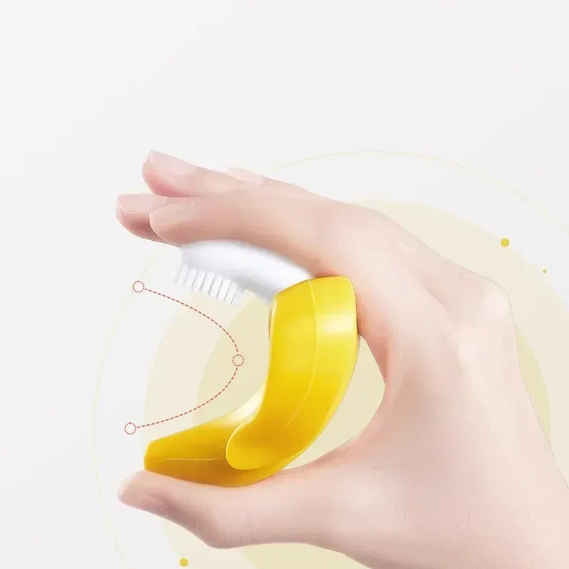 Baby Silicone Toothbrush in Fun Banana Shape