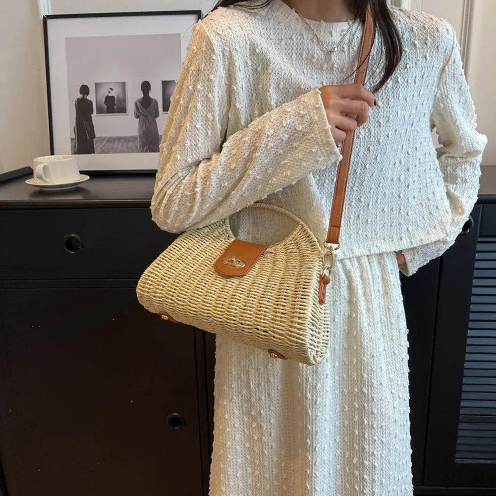 Woven Crossbody Bag for Women