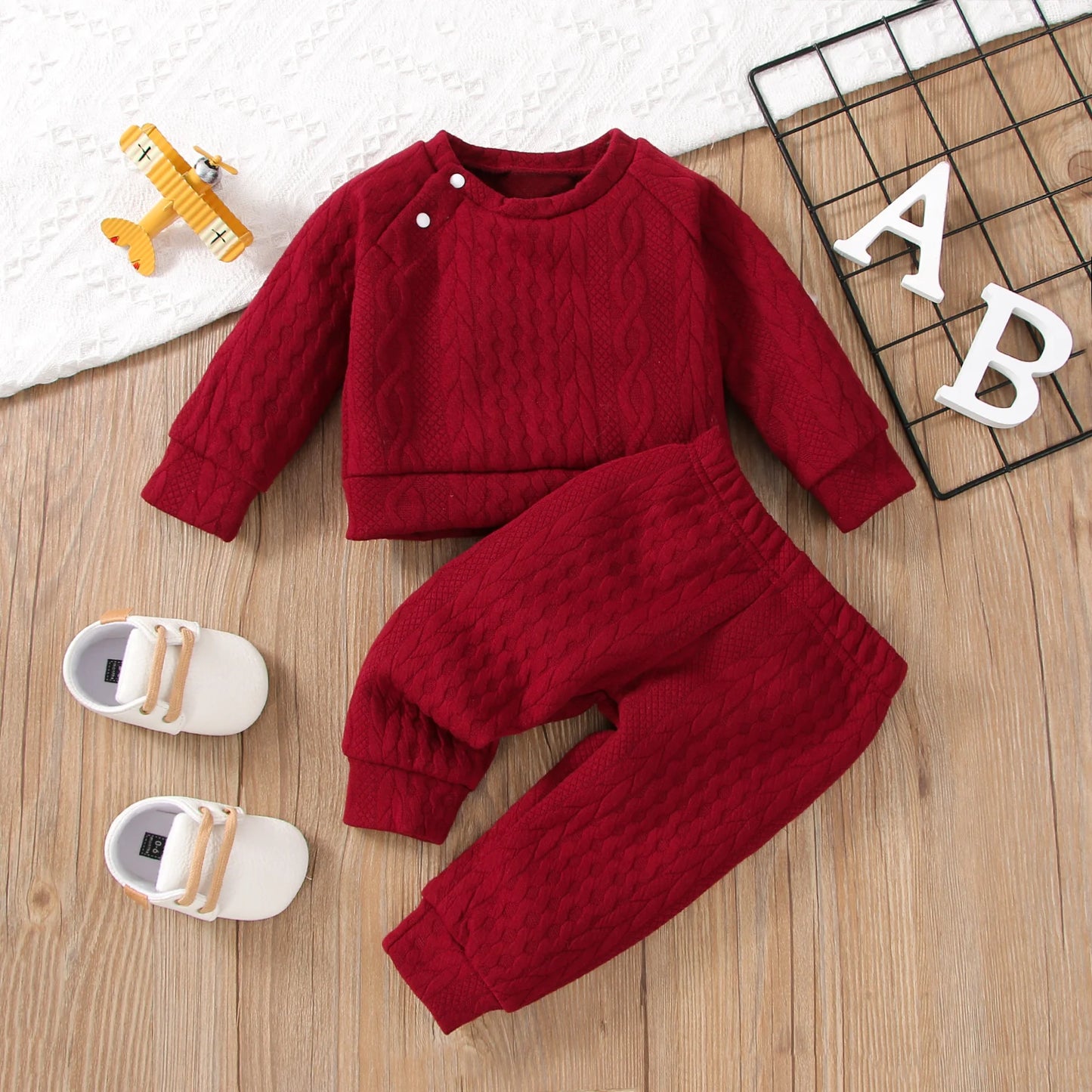 Red Newborn Baby Girl Boy Clothes Set
