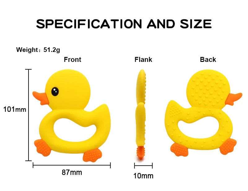 Soft Silicone Baby Teether (Duck)