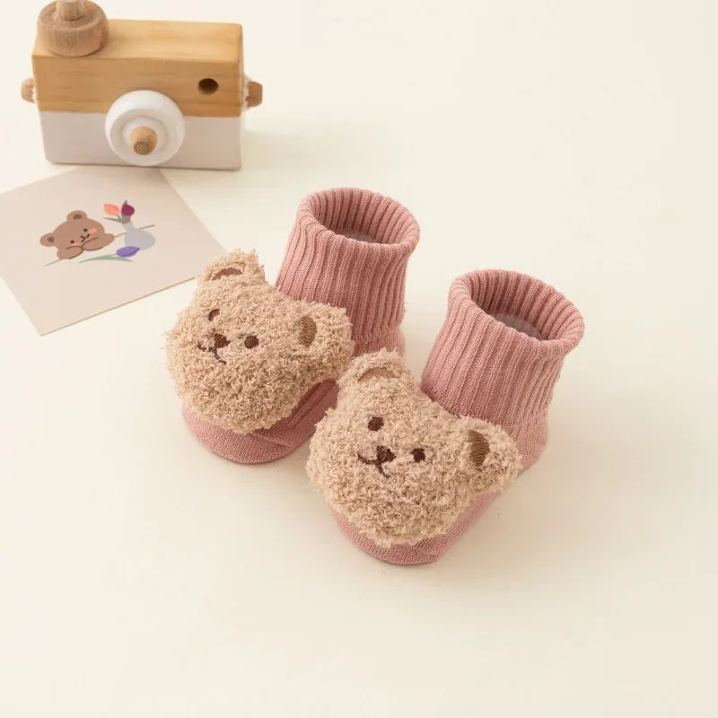 Cozy Baby Bear Socks – Soft, Cute & Non-Slip Comfort