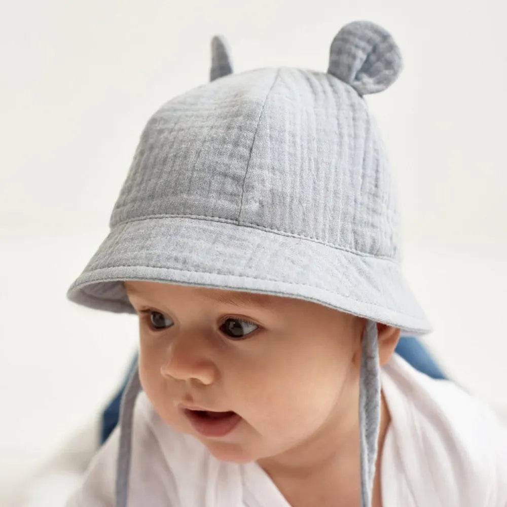 Charming Kids Summer Hat with Bear Ears