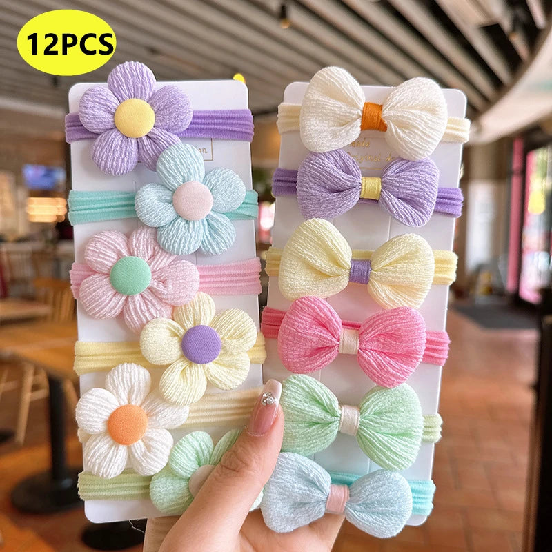 Charming Flowers Hair Bands Set – Perfect for Toddlers