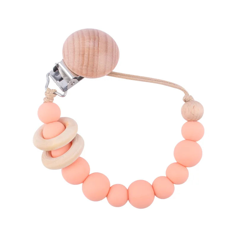 Colorful Baby Silicone Pacifier Chain – Safe & Chewable Clip