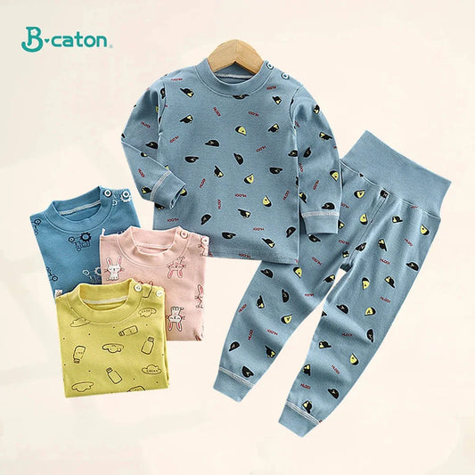 Children Pajamas Set High Waist Cotton