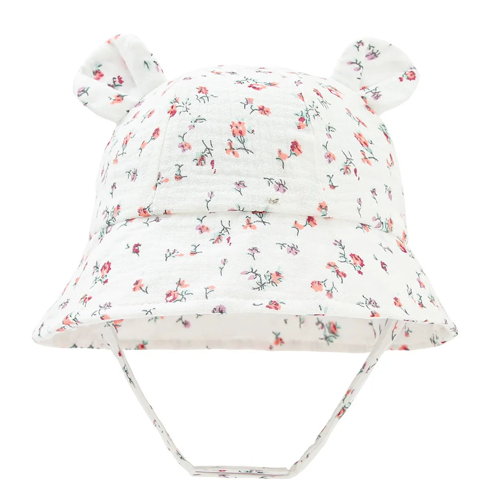 Charming Kids Summer Hat with Bear Ears