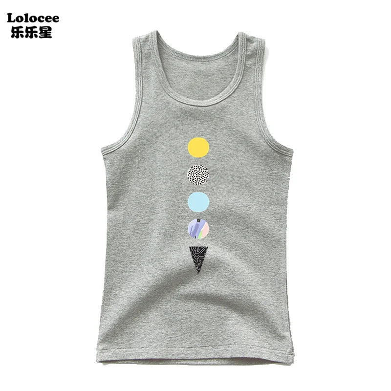 Stylish Kids Cotton Sleeveless T-Shirt – 4-Pack Summer Set