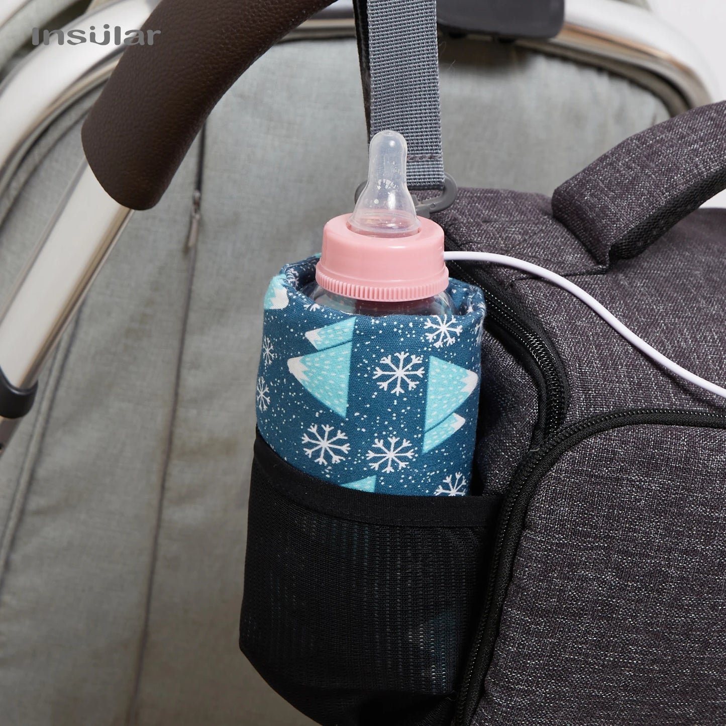 USB Milk Warmer Insulated Bag Portable Travel Cup Warmer