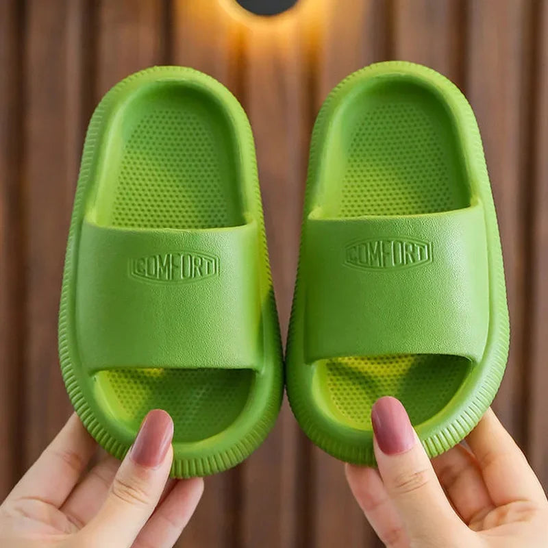 Green Kids Casual Slippers