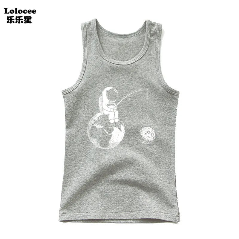 Stylish Kids Cotton Sleeveless T-Shirt – 4-Pack Summer Set