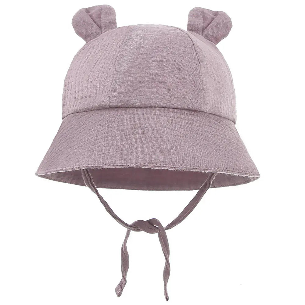 Charming Kids Summer Hat with Bear Ears