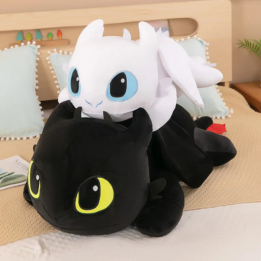 Adorable Plush Dragon Toys – Soft Night & Light Fury Set