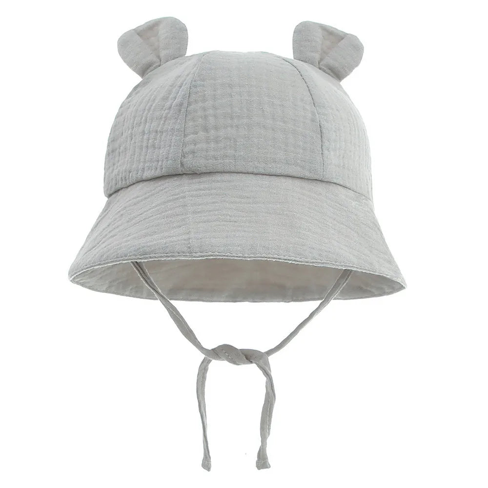Charming Kids Summer Hat with Bear Ears