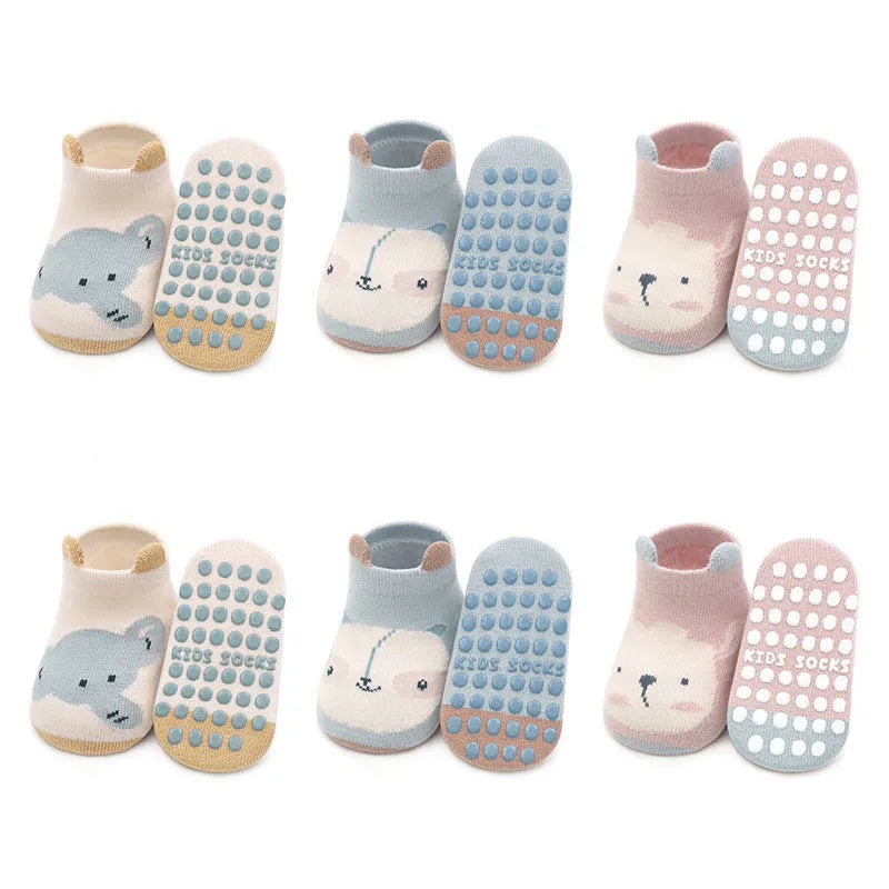 Cozy Baby Non Slip Socks with Cute Animal Designs