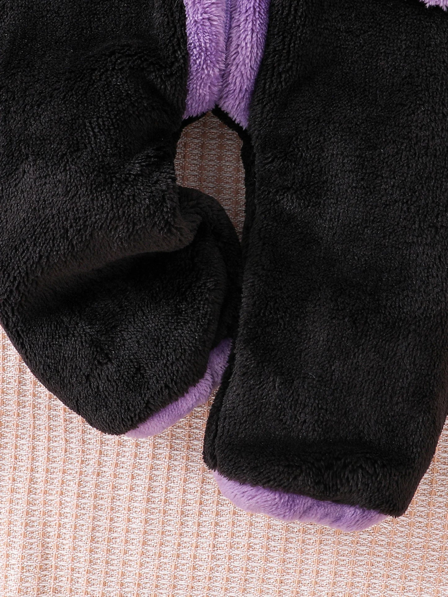 Black Cat Fleece Jumpsuit Costume – Toddler Baby Romper Halloween